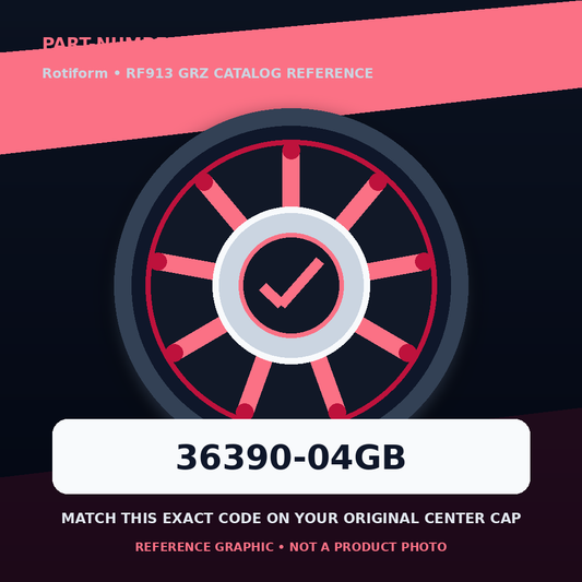 Rotiform 36390-04GB center cap part-number identification reference graphic