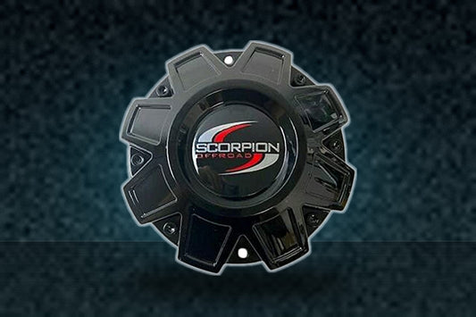Scorpion Offroad Gloss Black Wheel Center Cap 233-CAP replacement wheel center cap part 233-CAP