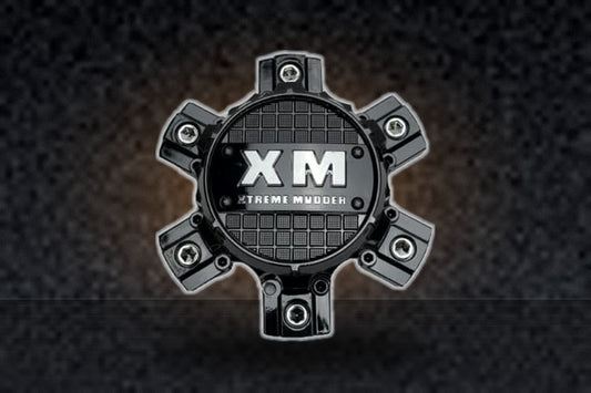 Xtreme Mudder Gloss Black Chrome Logo Wheel Center Cap 0211-139 replacement wheel center cap part 0211-139