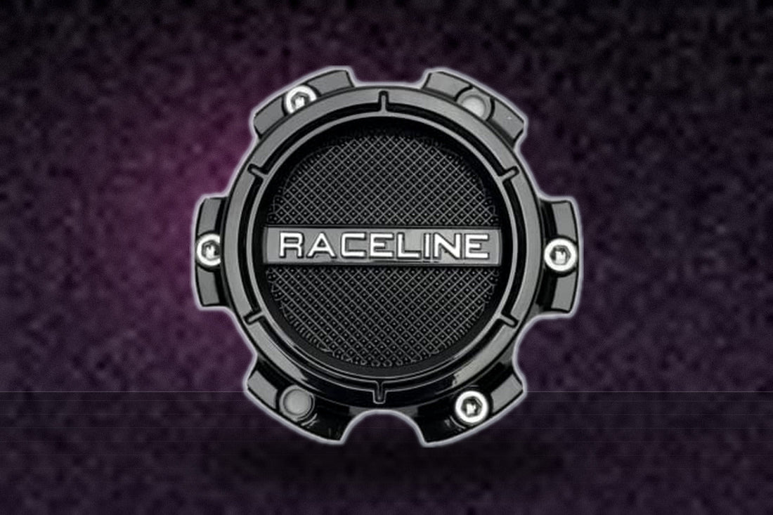 Raceline Gloss Black 6 Lug Wheel Center Cap C318L136S 6HX135 replacement wheel center cap part C318L136S