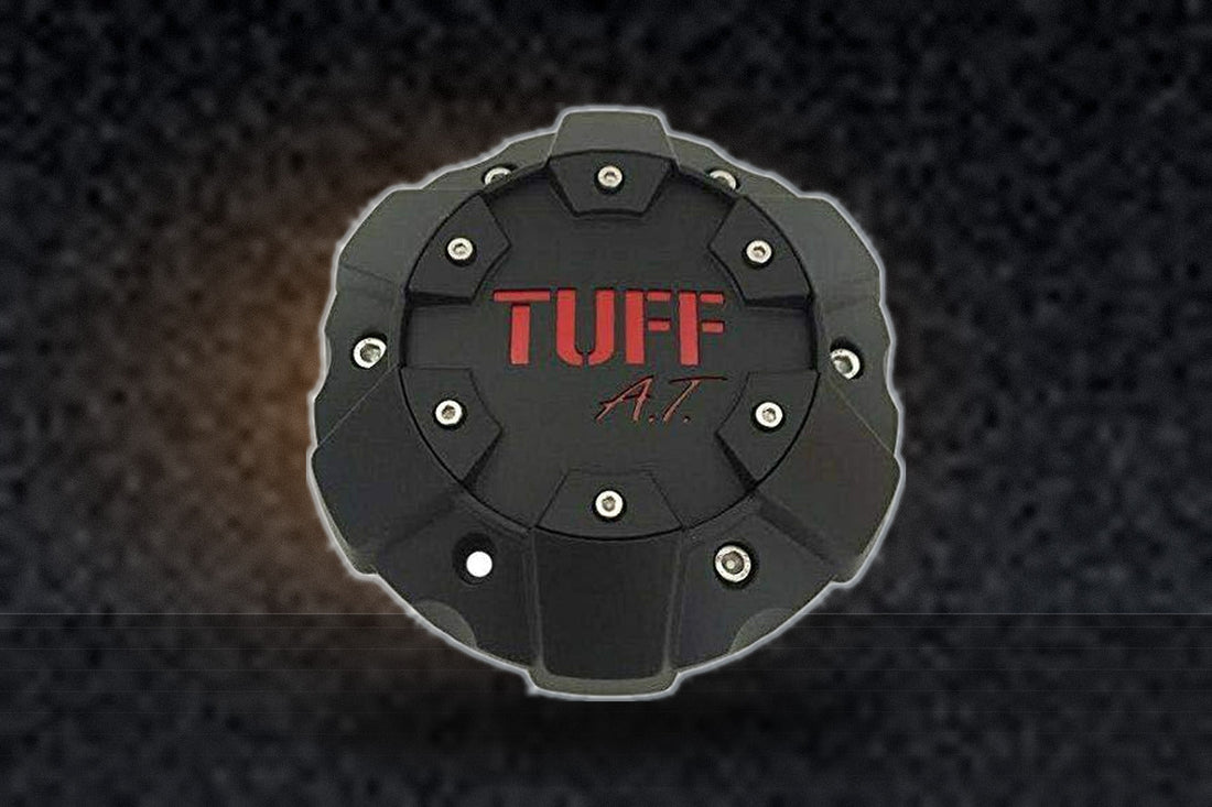 TUFF at C611901 C706901 Matte Black with Red Lettering Wheel Center Cap replacement wheel center cap part C611901