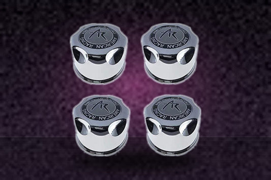 4 Pack American Racing 1342100S Snap-in Center Cap with Silver Logo replacement wheel center cap part 1342100S