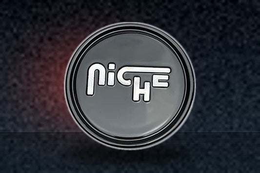 Niche Wheels 1015-09-05GBS Gloss Black with Silver Logo Center Cap replacement wheel center cap part 1015-09-05GBS