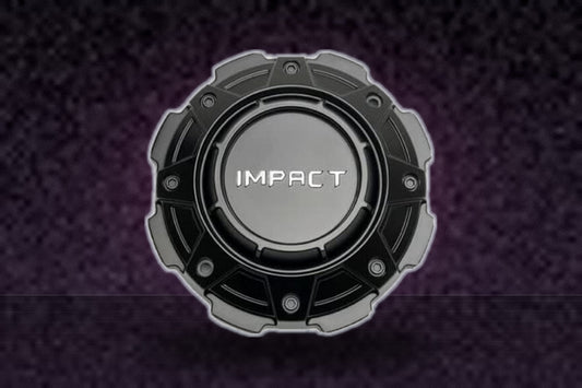 Impact Matte Black Wheel Center Cap C-SD02A F20P424A-6-B replacement wheel center cap part C-SD02A