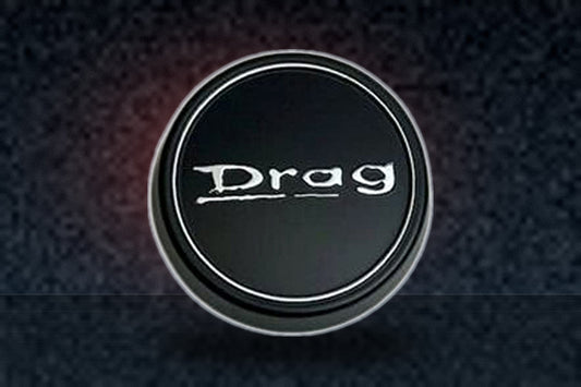 Drag Matte Black and Silver Logo Snap in Wheel Center Cap 772-CAP replacement wheel center cap part 772-CAP