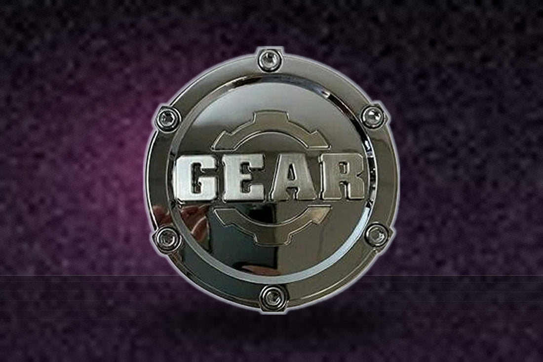 Gear Alloy 6001K102 Chrome with Brushed Logo Wheel Center Cap replacement wheel center cap part 6001K102
