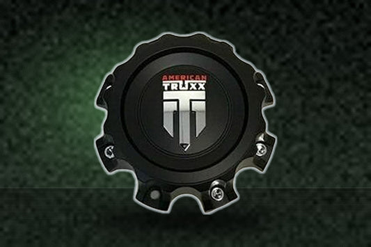 American Truxx Matte Black Wheel Center Cap C1081502090F-4 replacement wheel center cap part C1081502090F-4