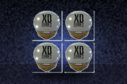 4 Pack KMC XD Series 766 Chrome Wheel Rim Push Thru Center Cap 1001357 F108-23 replacement wheel center cap part 1001357