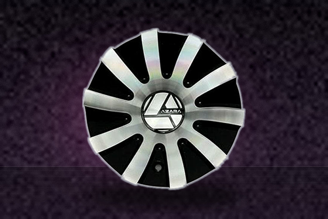 Azara Black and Machined Wheel Center Cap C247L176A-MB replacement wheel center cap part C247L176A-MB