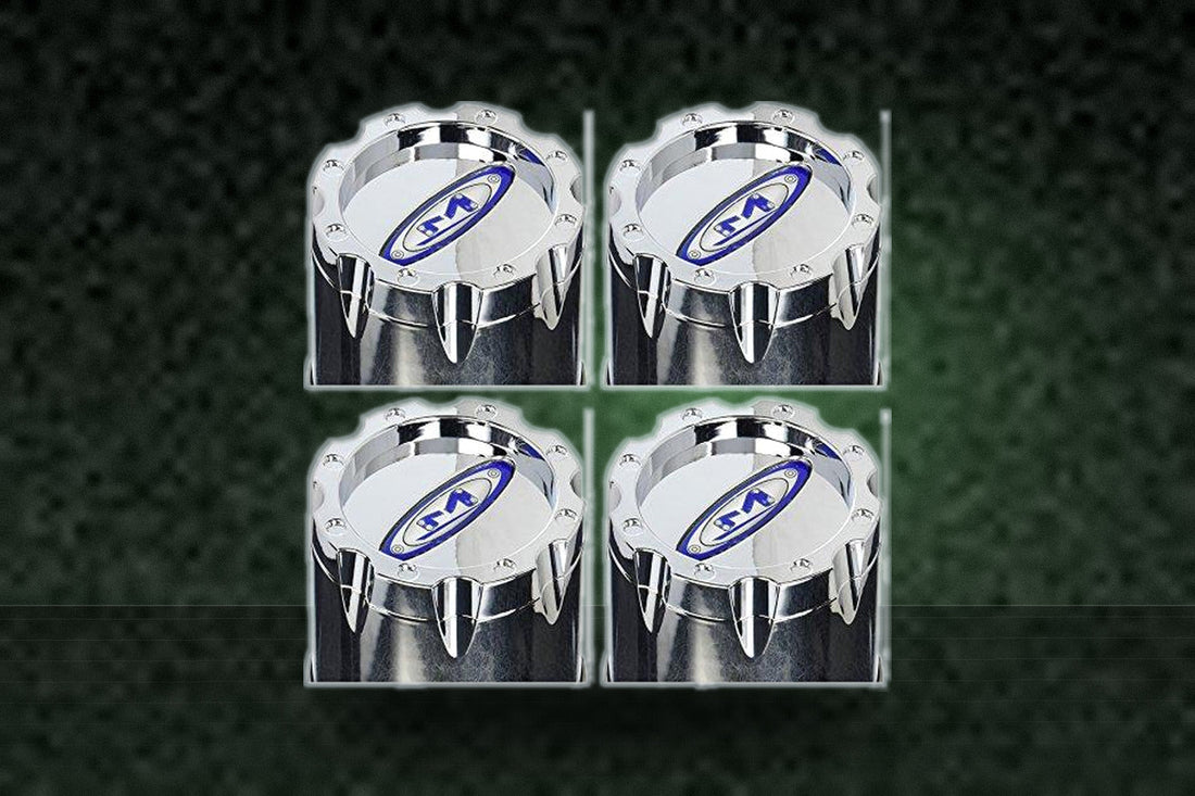 Moto Metal 4 Pack 353B136CH1 Chrome Wheel Rim Center Cap Push Thru replacement wheel center cap part 353B136CH1