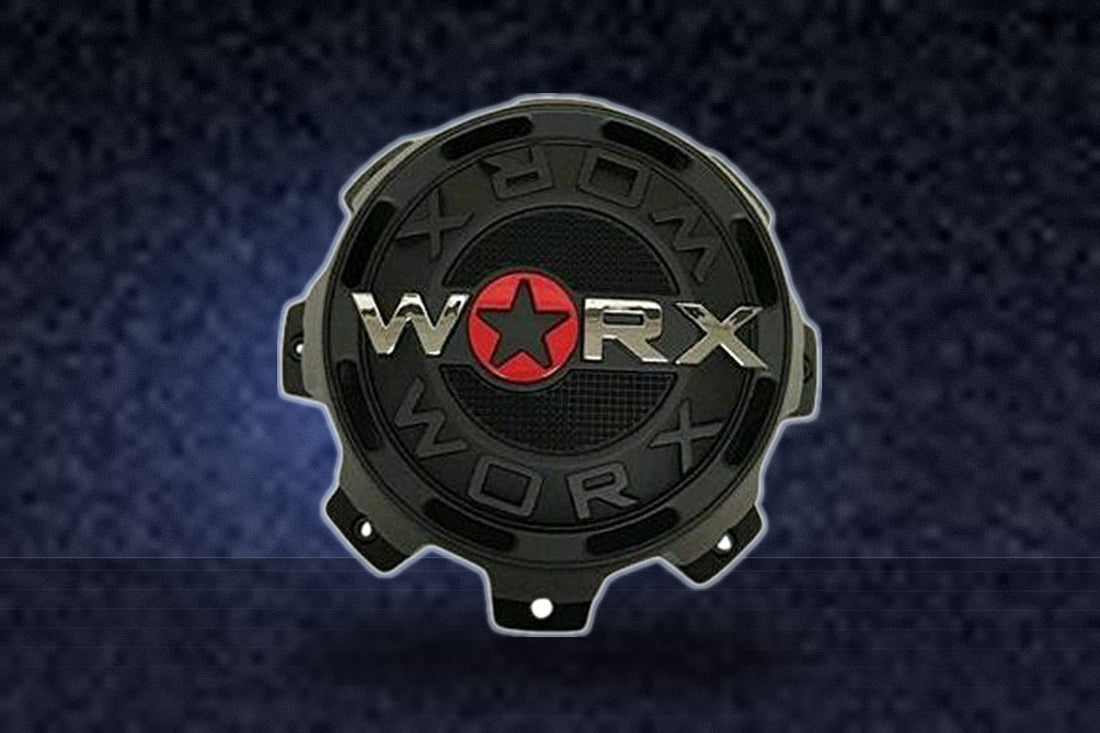 Worx by Ultra 8 Lug Matte Black Wheel Center Cap 30171765F-A Tall LG1207-40 replacement wheel center cap part 30171765F-A