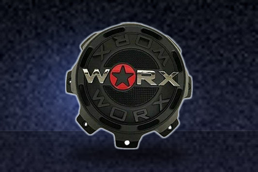 Worx by Ultra 8 Lug Matte Black Wheel Center Cap 30171765F-A Tall LG1207-40 replacement wheel center cap part 30171765F-A