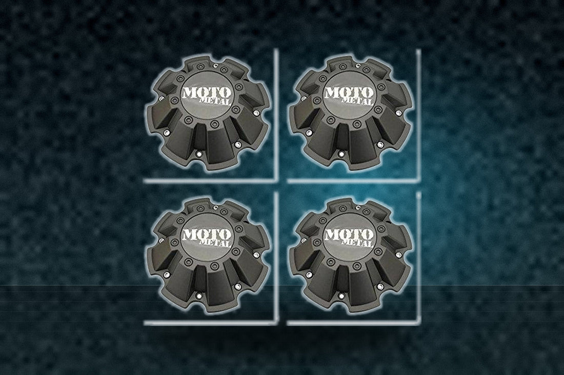 Moto Metal 4 Pack Wheels 793 Cap M-967 Grey Finish Center Cap replacement wheel center cap part M-967
