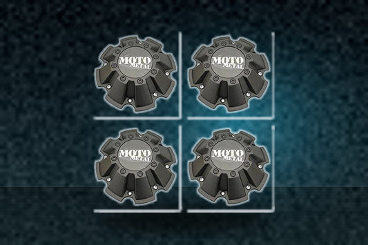 Moto Metal 4 Pack Wheels 793 Cap M-967 Grey Finish Center Cap replacement wheel center cap part M-967