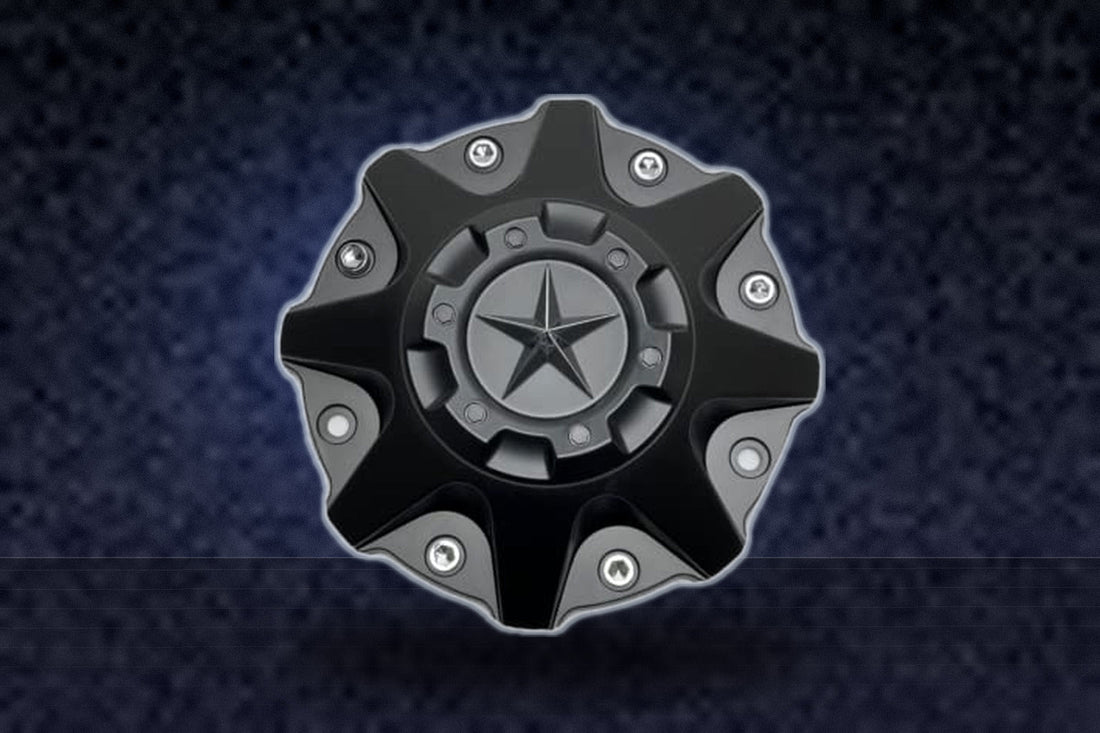 DFD Wheels Matte Black with Chrome Star Wheel Center Cap ER038 replacement wheel center cap part ER038