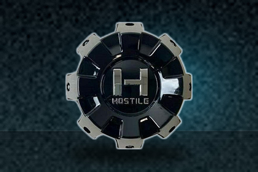 Hostile Wheels 8 Lug Gloss Black Wheel Center Cap HC-8801 HC-8001-B replacement wheel center cap part HC-8801