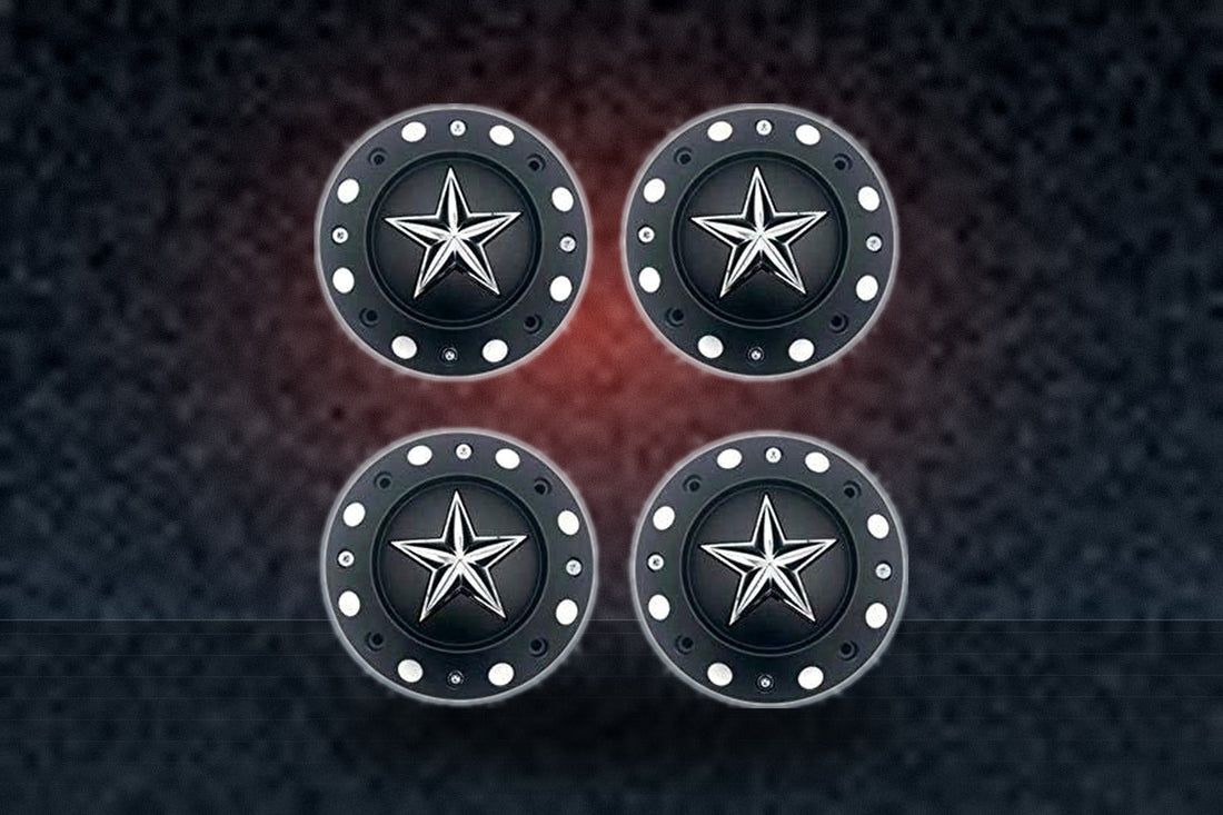 4 Pack KMC XD Series 775L239B Rockstar Dually Center Cap replacement wheel center cap part 775L239B