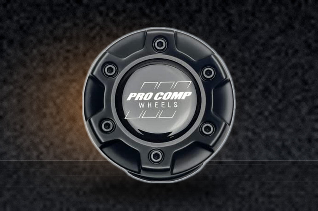 Pro Comp Matte Black Push Thru Wheel Center Cap 504434202 FT1-3-CAP replacement wheel center cap part 504434202