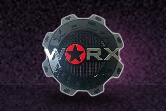 Worx by Ultra 8 Lug Gloss Black Wheel Center Cap 30171765F-A Short LG1207-40 replacement wheel center cap part 30171765F-A