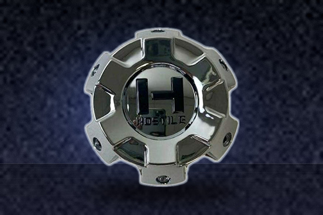 Hostile Chrome Wheel 6 Lug Center Cap HC-6001 HC-5001-B replacement wheel center cap part HC-6001
