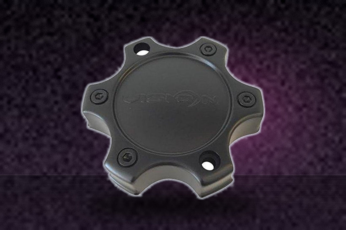 Vision Wheels C326MB-6CV C326MB-6C Matte Black Center Cap 6 Lug replacement wheel center cap part C326MB-6CV