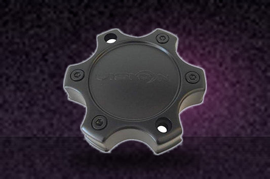 Vision Wheels C326MB-6CV C326MB-6C Matte Black Center Cap 6 Lug replacement wheel center cap part C326MB-6CV