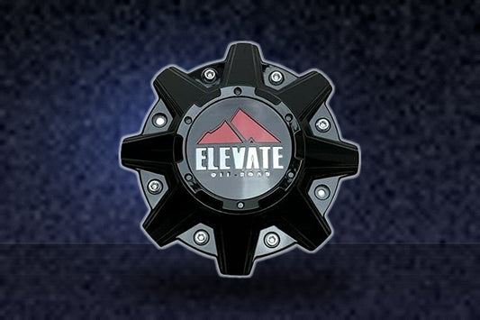 Elevate Off-Road Gloss Black and Red Logo Wheel Center Cap CW0396 replacement wheel center cap part CW0396