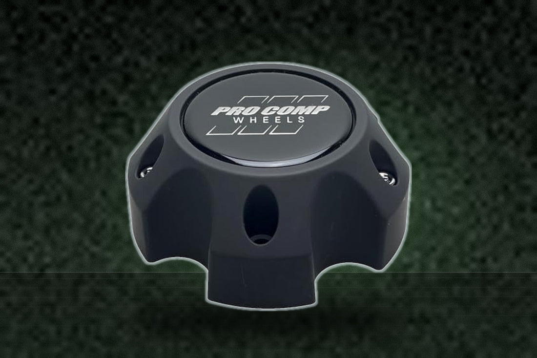Pro Comp Flat Black Wheel Center Cap with Screws 703154502 6031CAP2 S909-17 Resin Logo replacement wheel center cap part 703154502