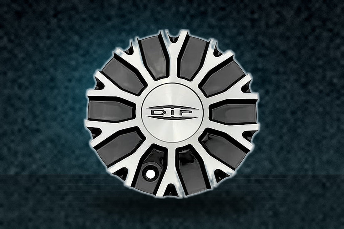 DIP Black and Machined Wheel Center Cap C10D99B 102932295-CAP replacement wheel center cap part C10D99B