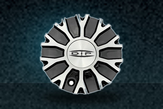 DIP Black and Machined Wheel Center Cap C10D99B 102932295-CAP replacement wheel center cap part C10D99B