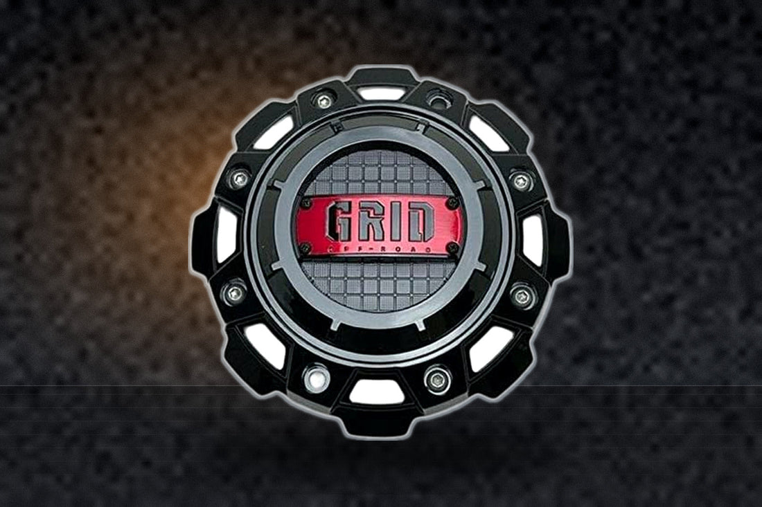 Grid Off-Road Gloss Black Red Logo Wheel Center Cap GD-8-CAP C8046L213 replacement wheel center cap part GD-8-CAP