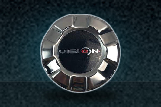 Vision Wheels C171-V02 Stainless Push Thorough Center Cap for 5x5.5 or 6x5.5 replacement wheel center cap part C171-V02