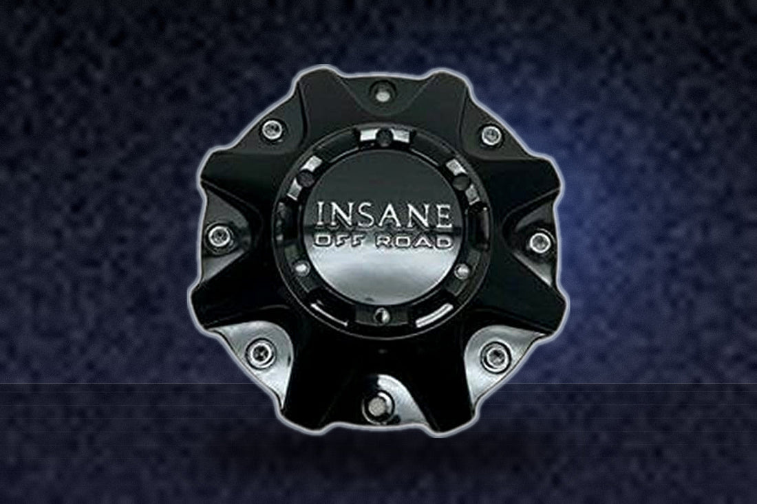 Insane Off-Road Gloss Black and Chrome Logo Wheel Center Cap ER038 310L214-D replacement wheel center cap part ER038