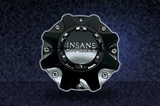 Insane Off-Road Gloss Black and Chrome Logo Wheel Center Cap ER038 310L214-D replacement wheel center cap part ER038