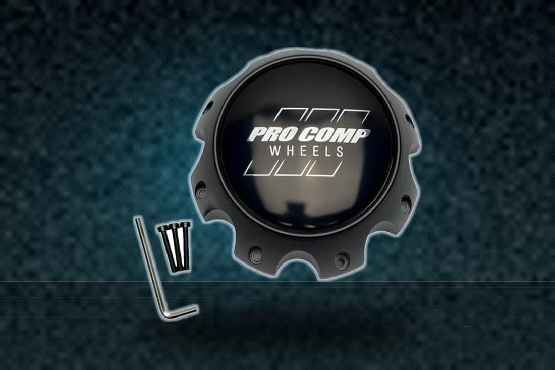 Pro Comp Satin Black Wheel Center Cap with Screws 518387002 CAP5366-8165 CAP5366-8165-U4B replacement wheel center cap part 518387002