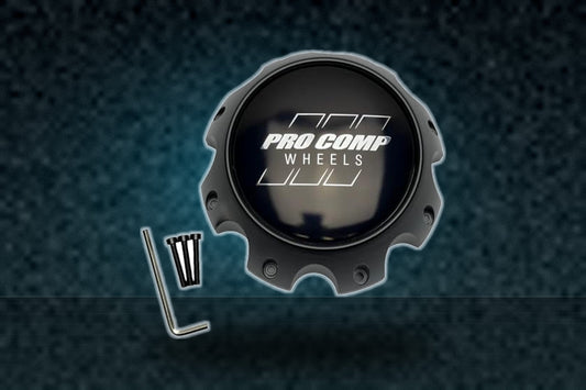 Pro Comp Satin Black Wheel Center Cap with Screws 518387002 CAP5366-8165 CAP5366-8165-U4B replacement wheel center cap part 518387002