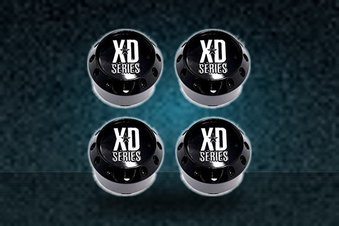 4 Pack KMC XD Series 464K98GB LG1405-22 Gloss Black Center Cap replacement wheel center cap part 464K98GB