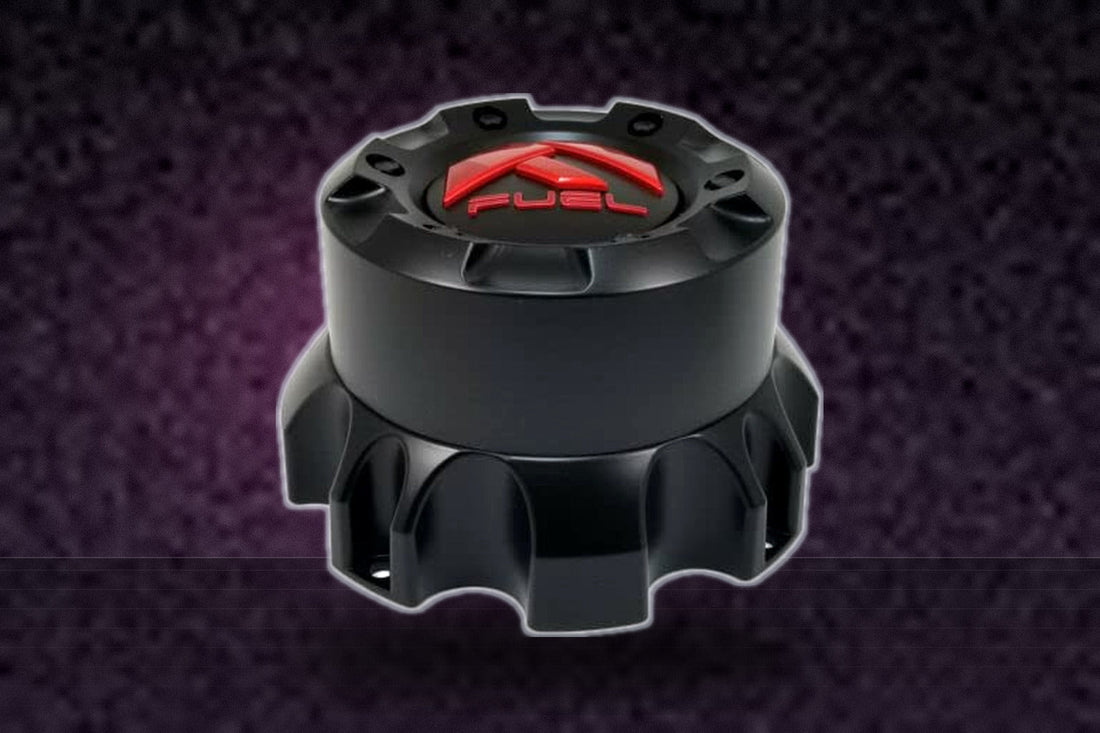 Fuel Offroad Wheels 1001-60MBQ 8 Lug Matte Black Center Cap with Red Logo 1000-55 ST-MQ804-148 replacement wheel center cap part 1001-60MBQ