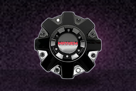 Mayhem Wheels C108015BR01 81222090F-16 Gloss Black with Red Logo Center Cap replacement wheel center cap part C108015BR01