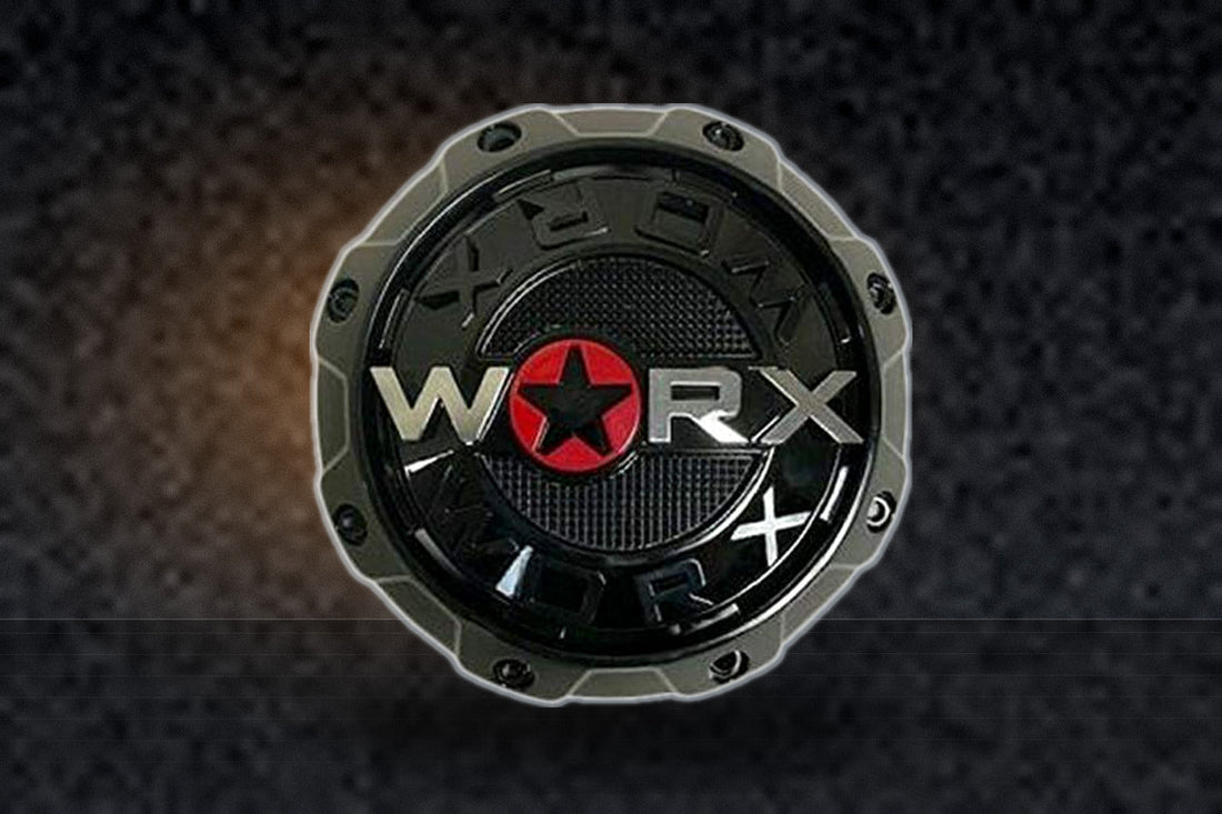 Worx by Ultra 8 Lug Gloss Black Wheel Center Cap 30171765F-A 1-Inch Spacer replacement wheel center cap part 30171765F-A