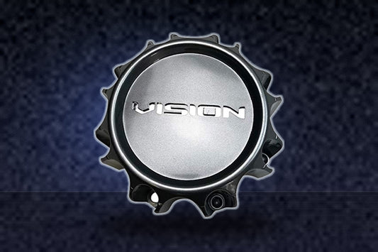 Vision Wheels C353GM-8V Gun Metal Gray Center Cap replacement wheel center cap part C353GM-8V