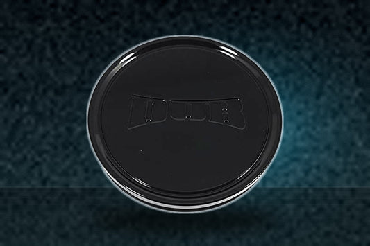 DUB Flat 3" O-Ring Cap - Gloss Black Multi Wheel with Aluminum (1 x 1. inches /6 x, 1 mm Offset) replacement wheel center cap part 1015-09-04GB