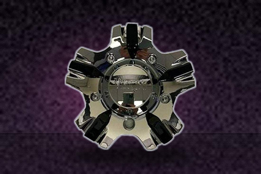 Viscera Wheels EMR0770-20/22-CAP Chrome and Black Wheel Center Cap replacement wheel center cap part EMR0770-20/22-CAP