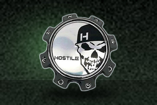 Hostile Special Edition Skull Logo Chrome Wheel Center Cap HC-8003 replacement wheel center cap part HC-8003