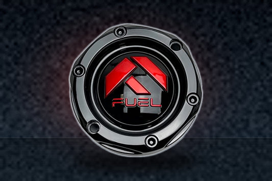 Fuel Offroad Wheels 1003-36GBQ Gloss Black and Red UTV Center Cap Anza D557 D558 D583 replacement wheel center cap part 1003-36GBQ