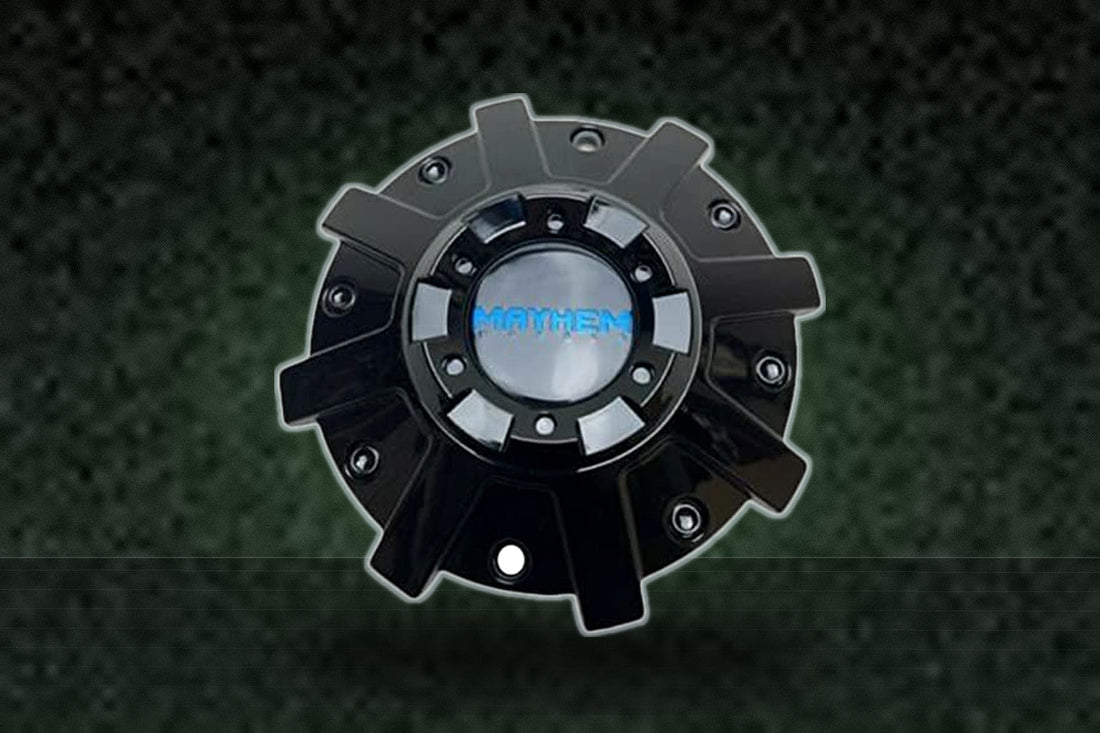 Mayhem Gloss Black Blue Logo Wheel Center Cap C108104BB 8310 replacement wheel center cap part C108104BB