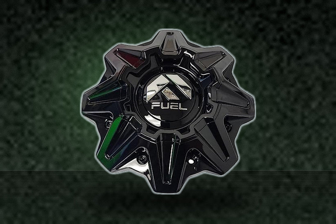 Fuel 853 Center Cap 1007A64GB Bolt On Gloss Black and Chrome 8x6.5 8x180 replacement wheel center cap part 1007A64GB
