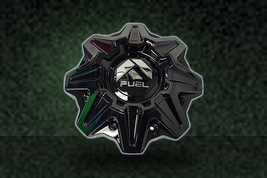 Fuel 853 Center Cap 1007A64GB Bolt On Gloss Black and Chrome 8x6.5 8x180 replacement wheel center cap part 1007A64GB