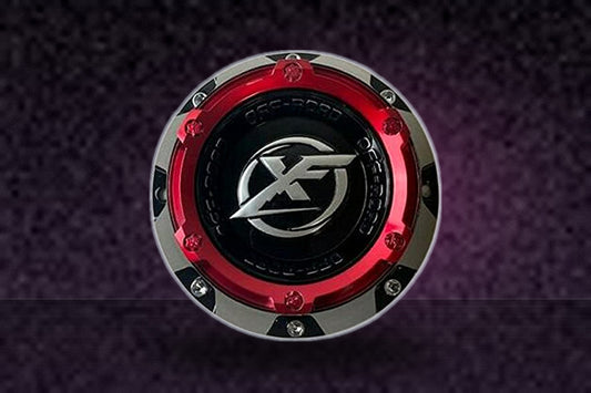 XF OFF-ROAD Gloss Black with Red Top Wheel Center Cap C-969-3 replacement wheel center cap part C-969-3