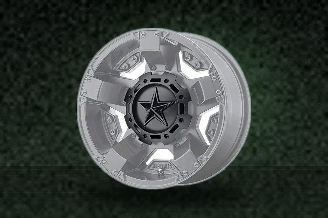 KMC XD Series Rockstar 3 827CAPMB-GB-1 T116L188 S1604-11 Matte Black Center Cap Gloss Black Star replacement wheel center cap part 827CAPMB-GB-1